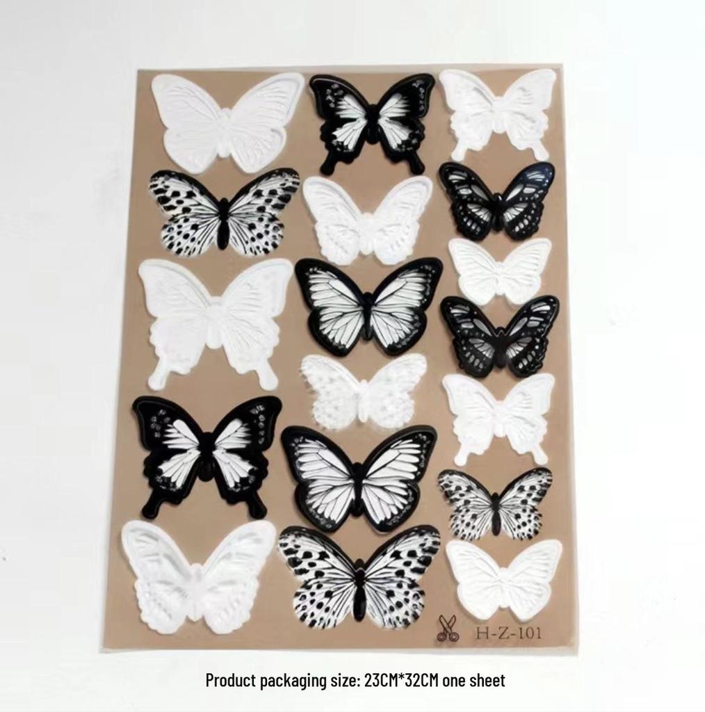 Dark Butterfly Cake Toppers for Celebrations: Valentine's, Birthdays, Queen's & Goddess Day