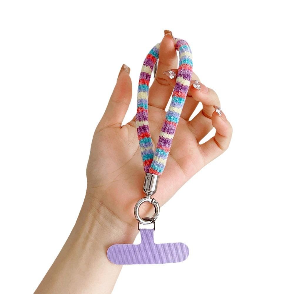 Autumn And Winter New For Mobile Phone Lanyard Colorful Camera Loss Dopamine Wristband Rope Water Cup Bag Short