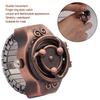 Finger Ring Watch Flip Up Cover Vintage Anime Style Men Finger Quartz Watch(Red )