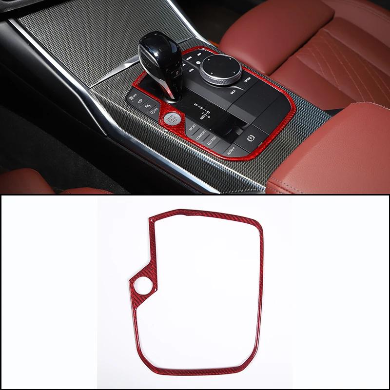 For BMW 1/2/3/4/8 Series Z4/X3/X4/X5/X6/X7/XM/M2/M3/M8/X3M/X4M/X5M/X6M/i3/ix3/i4 carbon fiber Central control gear panel cover