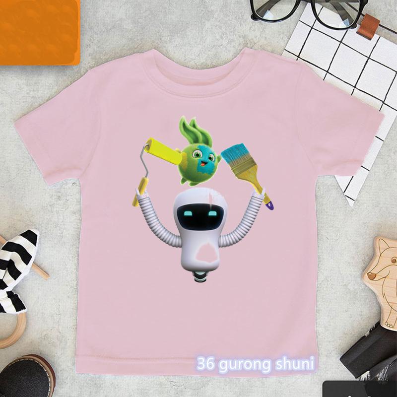 Kawaii Girls TShirts Cartoon Sunny Bunnies Graphic Print Baby Girls Clothes Fashion Aesthetic Children Tshirts Pink Shirt Tops