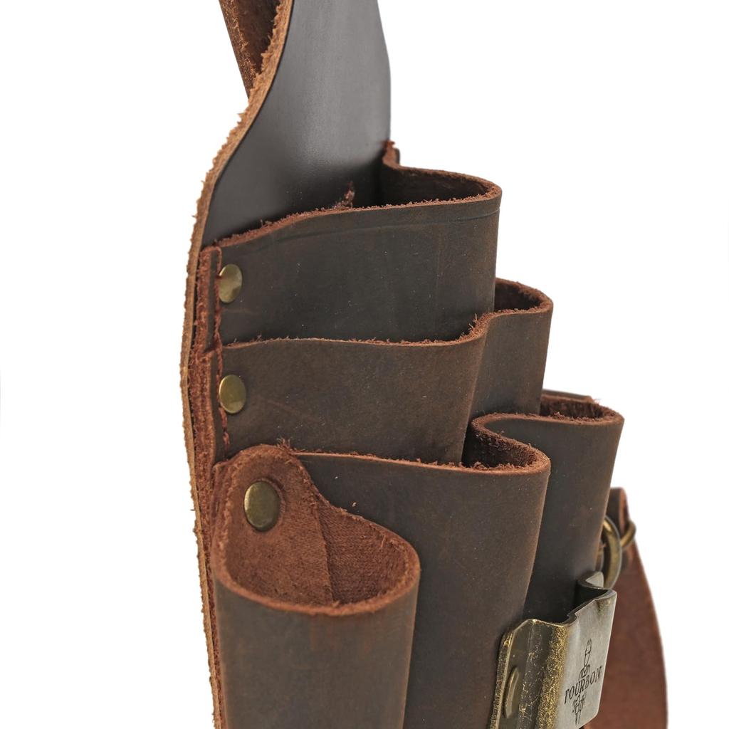 TOURBON Leather Tool Compact Design Bag, Multi-Purpose Pocket,