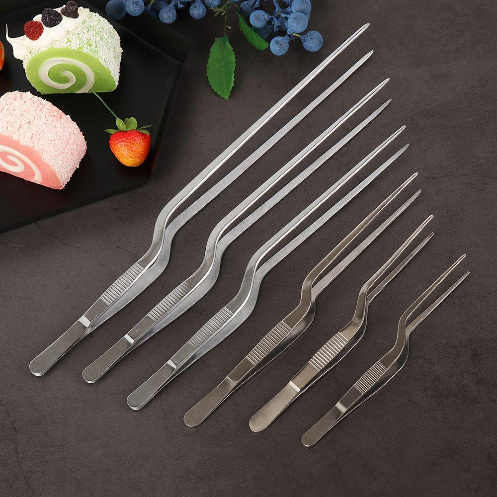 Plating Chef Food Tweezer BBQ Clip Barbecue Tongs Serving Presentation Stainless Steel Tweezers Kitchen Tool