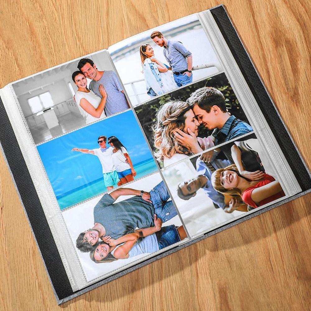 1Pcs Durable 300 Pockets Linen Photo Album Slip-in Interleaf Type 6 inch Photo Storage Book Picture Albums for 4x6cm 6inch Photo