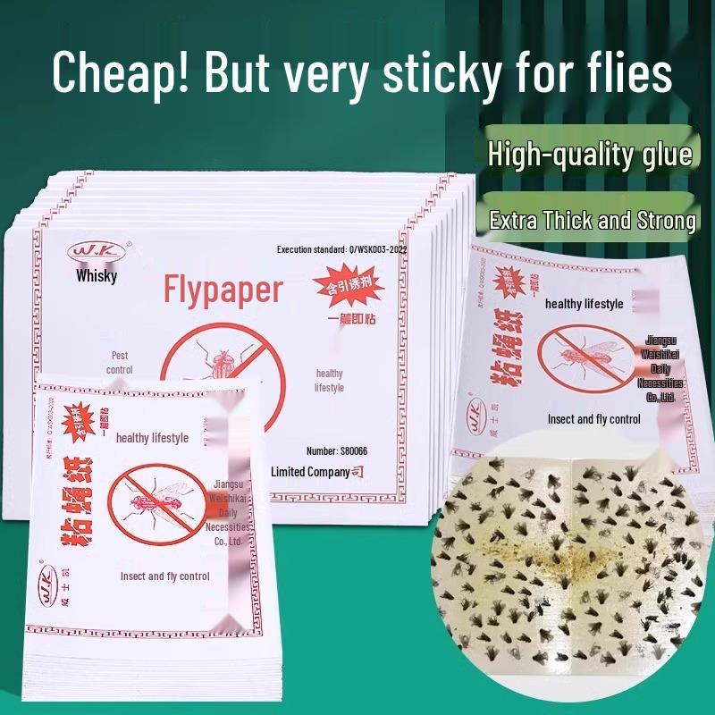 Strong Sticky Fly Paper Board: Drug-Coated Mosquito & Fly Killer for Home Use