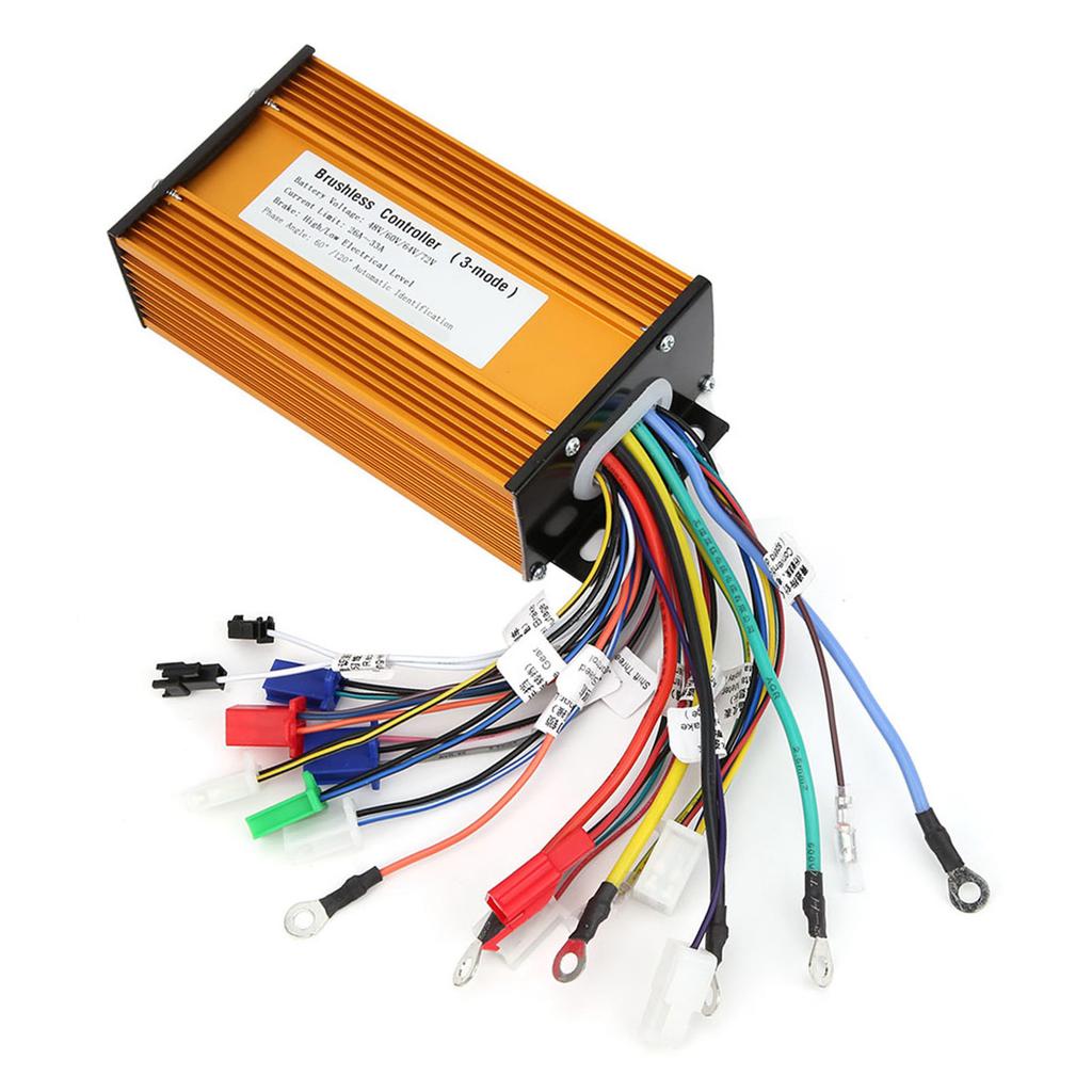 E‑Bike Brushless Speed Motor Controller for Electric Scooter Three‑Mode Sinusoid 12 Tube