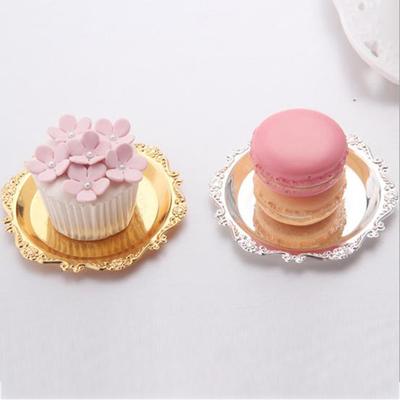 Demir Tepsi Parlak Tabak Büfe Meyveli Kek Parti Malzemeleri Tatlı Saklama Tabakları