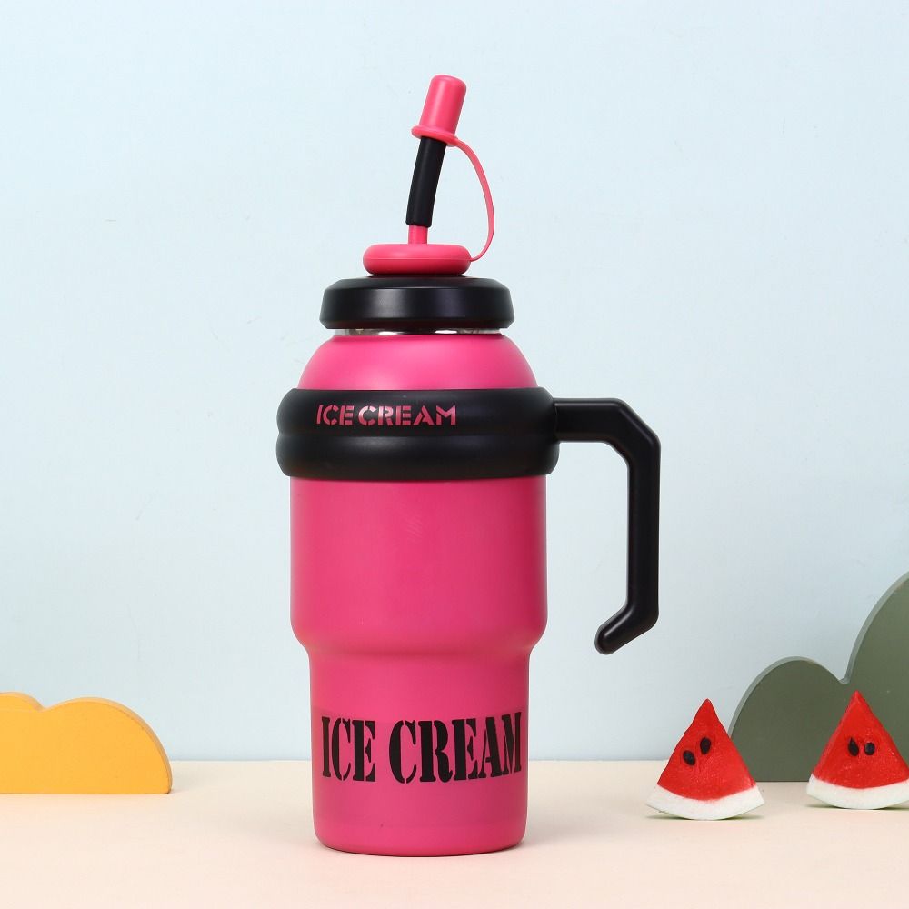 Leak Proof Outdoor Insulated Mug Creative Drinking Straw Cup Cold Beverages Cups  Household