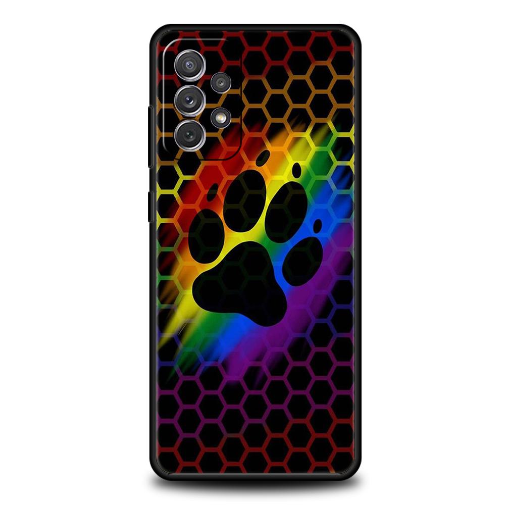Dog Footprint Paw Cute Phone Case for Samsung Galaxy A15 A14 A25 A54 A34 A51 A71 A72 A73 A32 A52 A11 A21S A31 A41 5G Soft Shell