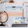 Weather Station Wireless Indoor Outdoor with Sensors Transparent Glass Color Display Digital
