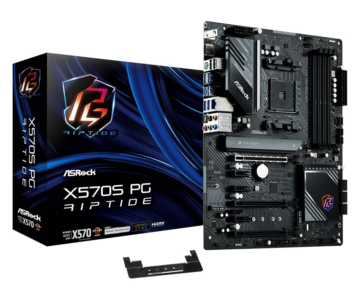

Материнська плата ASRock X570S PG Riptide Серія AMD Ryzen 5000 CPU сумісна з материнською платою X570 ATX Авторизований дистриб’ютор (Розетка AM4) [Вітчизняний продукт]