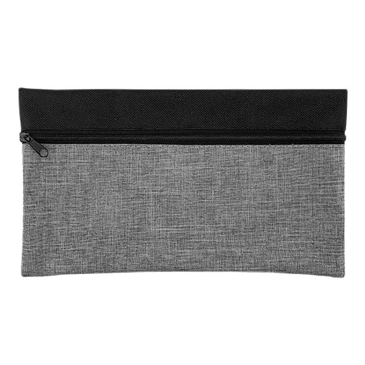 

Large Capacity Pencil Case 24x12cm Polyester Pen Pouches Portable Pencil Case Travel Cosmetic Storage Bag for Student 240mm Wx140mm H серый