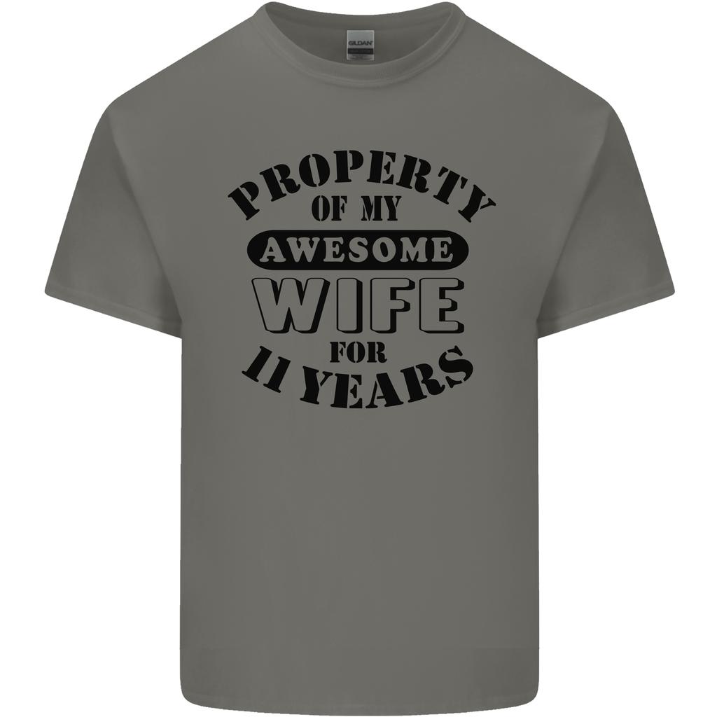 11th Wedding Anniversary 11 Year Funny Wife Unisexs Light Cotton TShirt