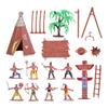 43pcs/set West Plastic Figure Soldiers Child Toys Playset Accessories