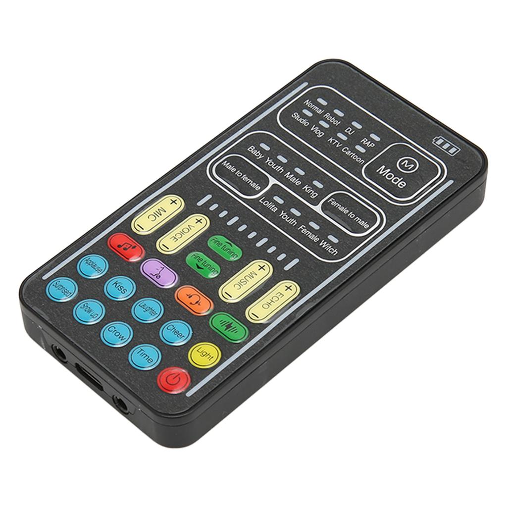 Zmieniacz głosu Wielofunkcyjny 8 efektów dźwiękowych Przenośny ręczny Mini karta dźwiękowa Zmieniacz głosu dla komputera PC Telefonu Laptopów