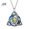 Commemorative Jewelry Gift Celtic Knot Birthstone Necklace for Women, Cubic Zirconia Pendant Necklace, Classic Irish Jewelry, Her Wife Girlfriend