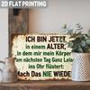 Vintage Metal Sign German Proverb Retro Wall Decor Iron Plaque