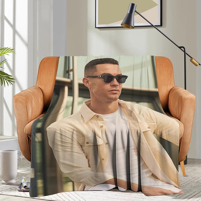 Coperta Personalizzata Divano Ronaldo CR7 Letto Campeggio Pisolino Coperte Morbide e Soffici per l'Inverno Caldo King Size Biancheria da Letto in Microfibra
