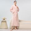 Unisex Flannel Bathrobe: Fleece Lined, Thickened, Plus Size, Autumn/Winter