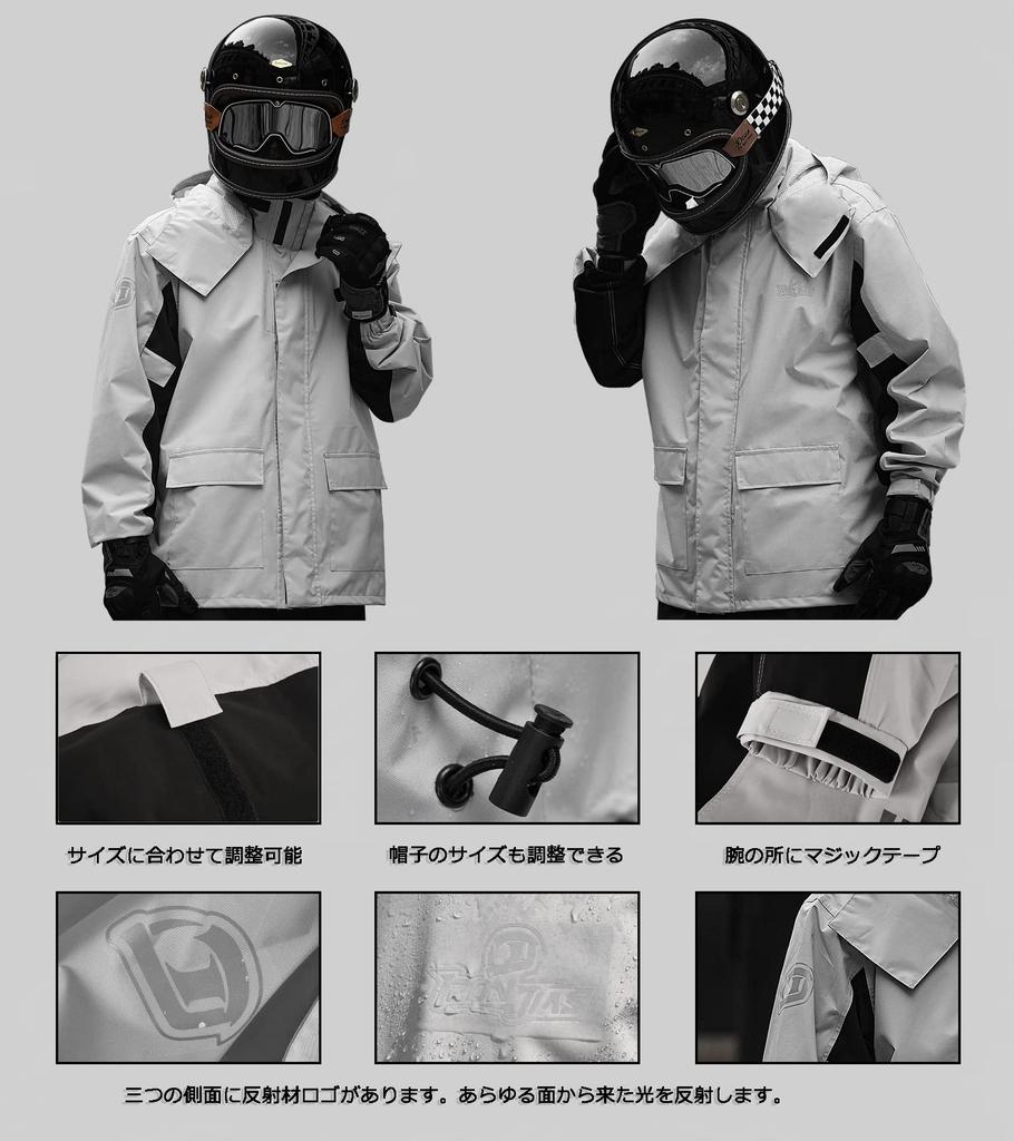 IRON Motorcycle Rainwear Set with Shoe Waterproof and Ideal for and Mountaineering JIA'S Men's Covers, Water-Repellent, Cycling, Golf, Work,