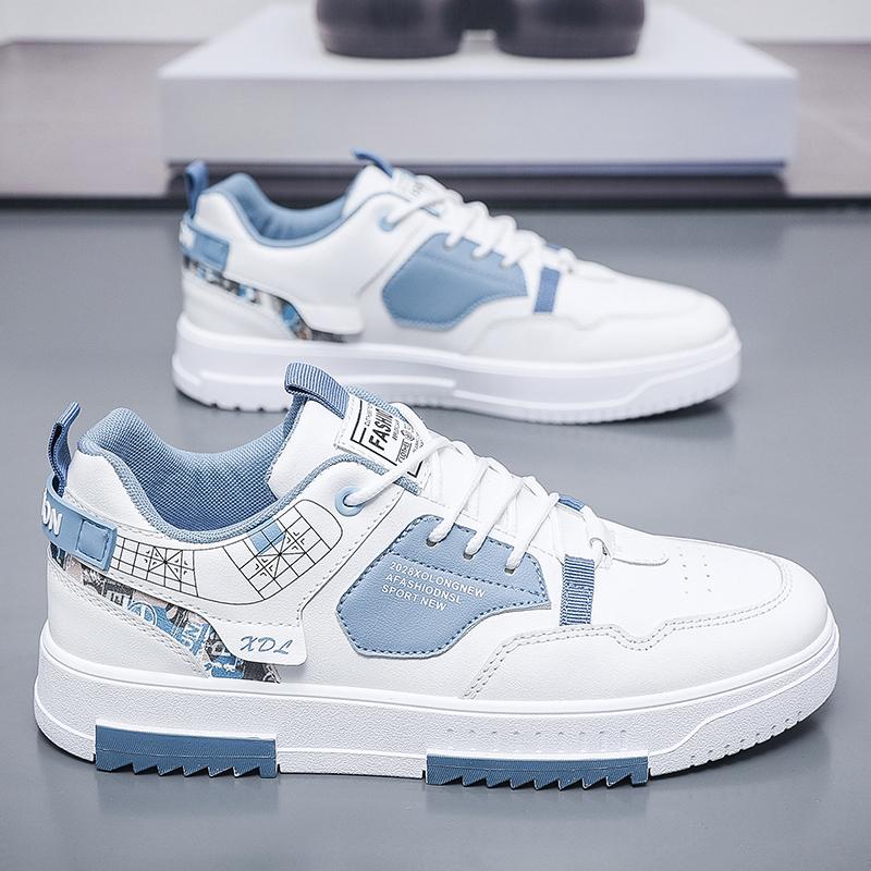 New Men's Shoes Spring Summer New Wave Flower Shoes Men's Fashion Shoes Leather Sports Casual Breathable Board Shoes