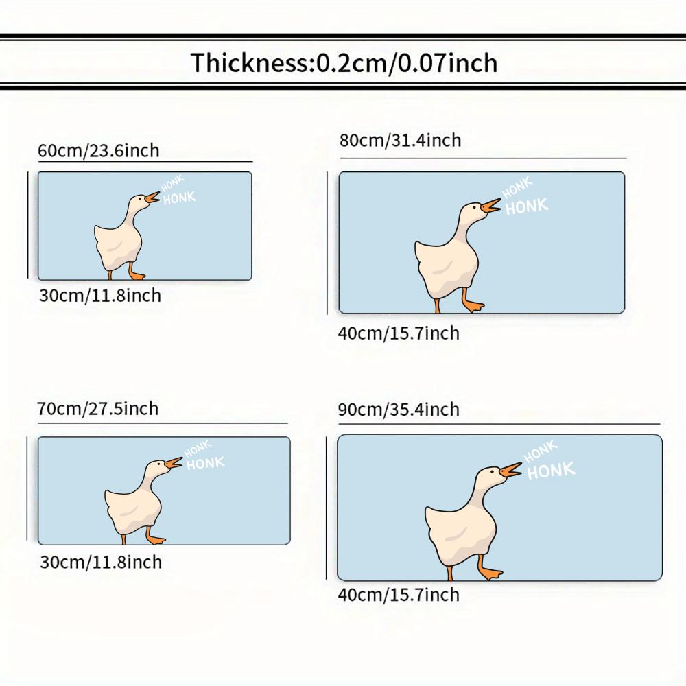 Goose Meme Mouse Pad Large Computer Office Game Table Mat XXL Rubber Anti-slip Stitched Edge PC Keyboard Mats Washable Desk Pads