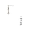 Vendome Earrings K10 White Gold Diamond 3 Stones GJBA0115 DI [Official] [VIH Aoyama]