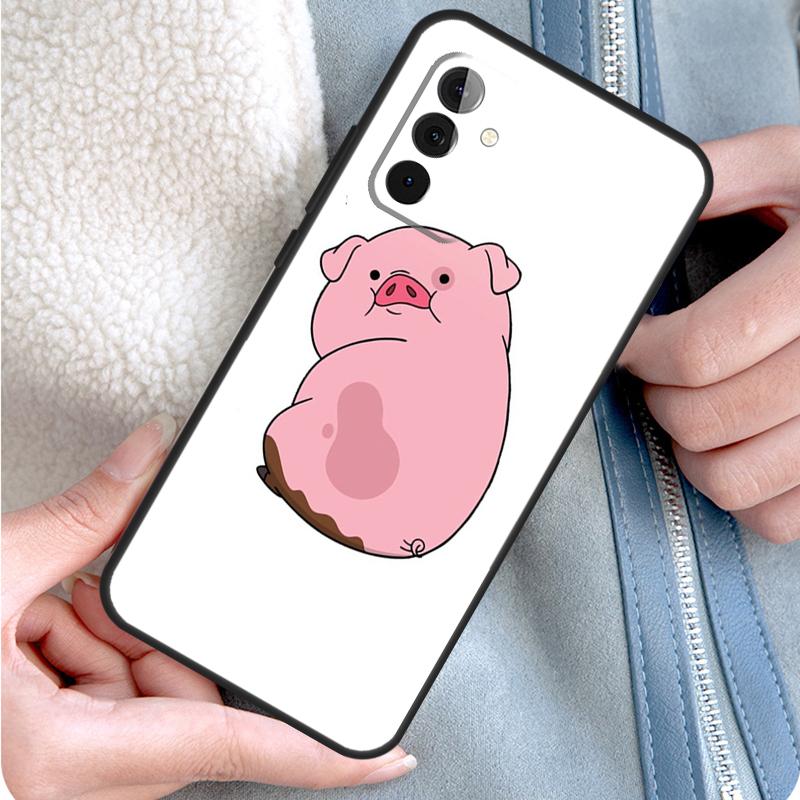 Cute PINK Kawai Pig Phone Case For Samsung Galaxy A55 A35 A25 A15 A51 A71 A12 A32 A52 A13 A33 A53 A14 A34 A54