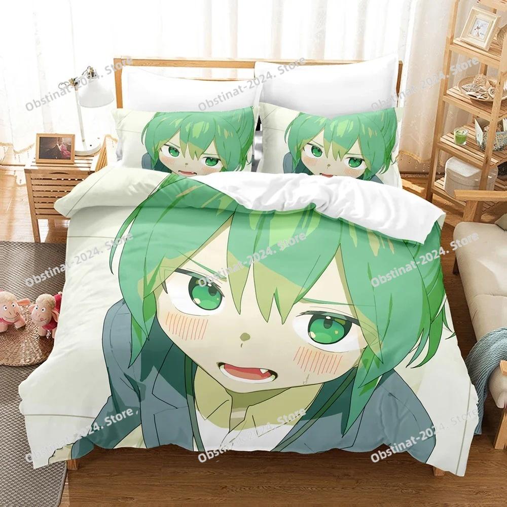 Juego de Ropa de Cama Impreso en 3D Anime Mi Senpai es Molesto Funda Nórdica Doble Twin Full Queen King Ropa de Cama para Adultos Niños Funda de Colcha
