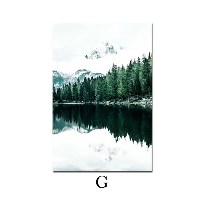 Nordic Style Print Groen Botanisch Natuur Poster Esthetisch Bloem Plant Landschap Kunst Schilderij Muurfoto voor Woonkamer
