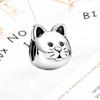 DIY Sparkling Paw Print Charm Beads for Pet Cat Dog Bracelets Jewelry Gifts Accessories