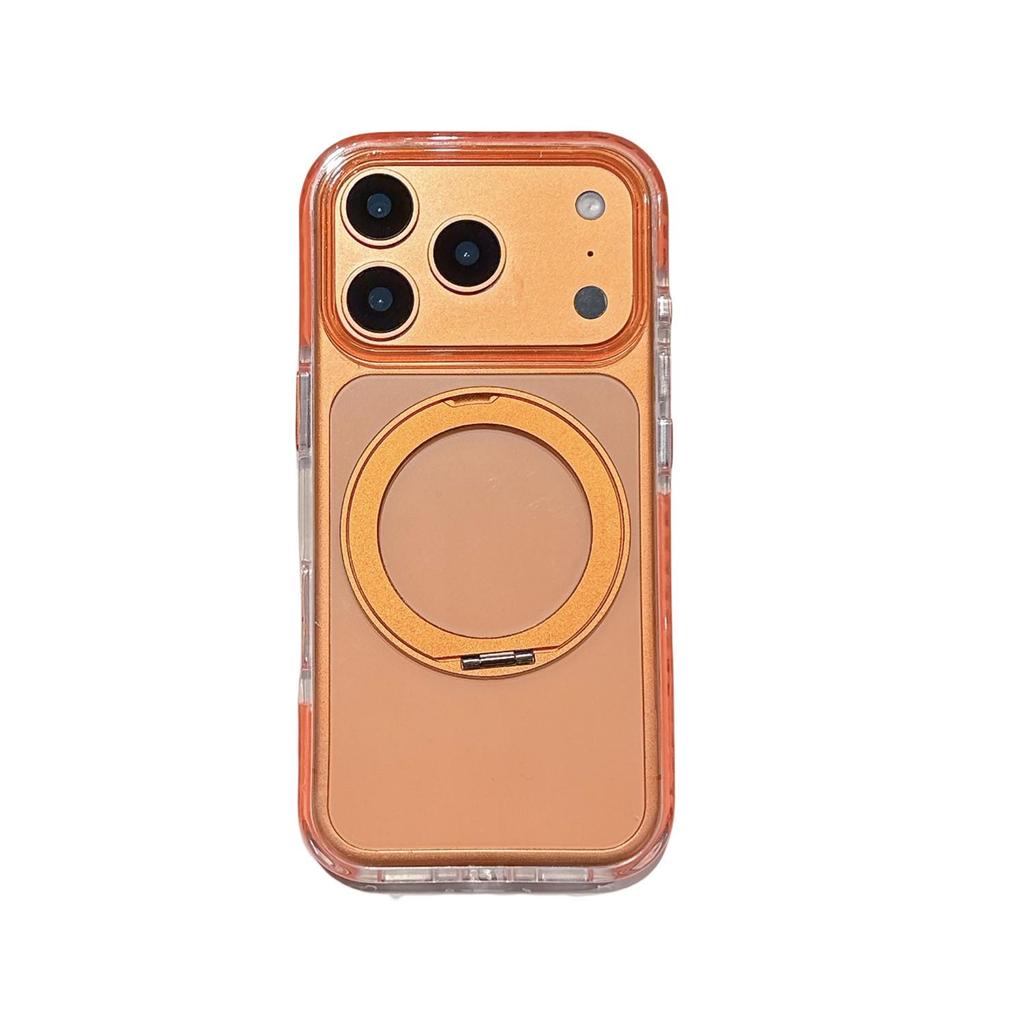 iPhone 17 Pro Max Case: 360° Rotating Magnetic Stand, Transparent, Drop Protection