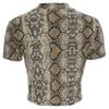 Sexy Crop Top Women Snake Print Tank Top Slim Primer High Collar Vest Harajuku Crop Tank Top T Shirt Femme Girls Camis Tops