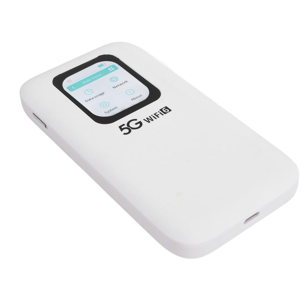 5G WiFi 6 Mobile Hotspot with Nano SIM Card Slot Connects Up To 16 Devices 2.01in Touch Screen Portable WiFi Device for