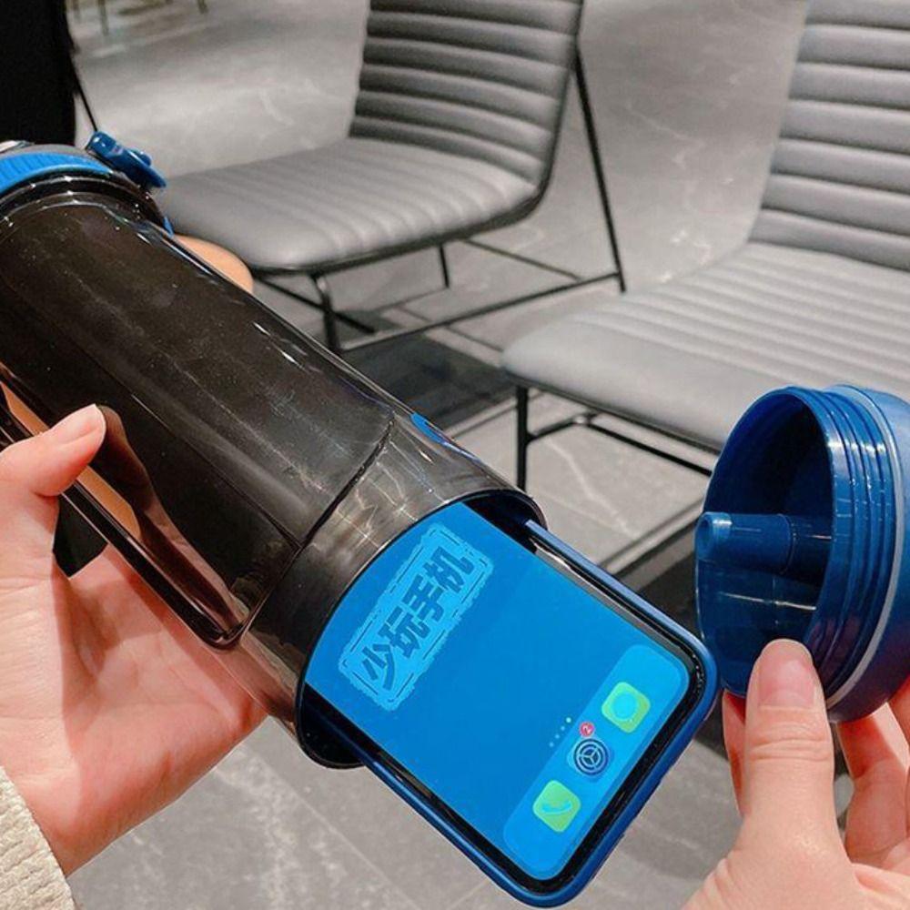 Drinkware 480ml Bottle with Secret Compartment Leakproof Opaque Sports Water Bottle Plastic Hiding Phone Bottle Outdoor