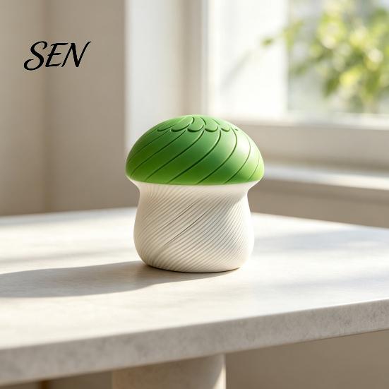 Deformable Mushroom Figurine 3D Printed Slippery Figurine, Rotating Fidget Toy, Twisting Shape Desk Decor for Office and Home Desktop Toy
