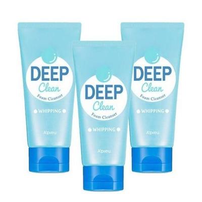 Deep Clean Whipping Foam Cleanser – Gentle Daily Face Wash 130ml (Set of 3)