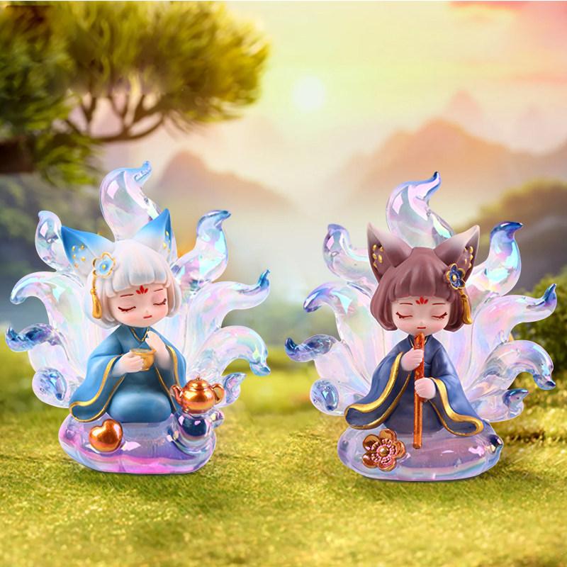 Ancient Wisdom Fairy Nine - Tailed Fox Blind Box Resin Figurine Desktop Decoration Birthday Gift For Women Girls