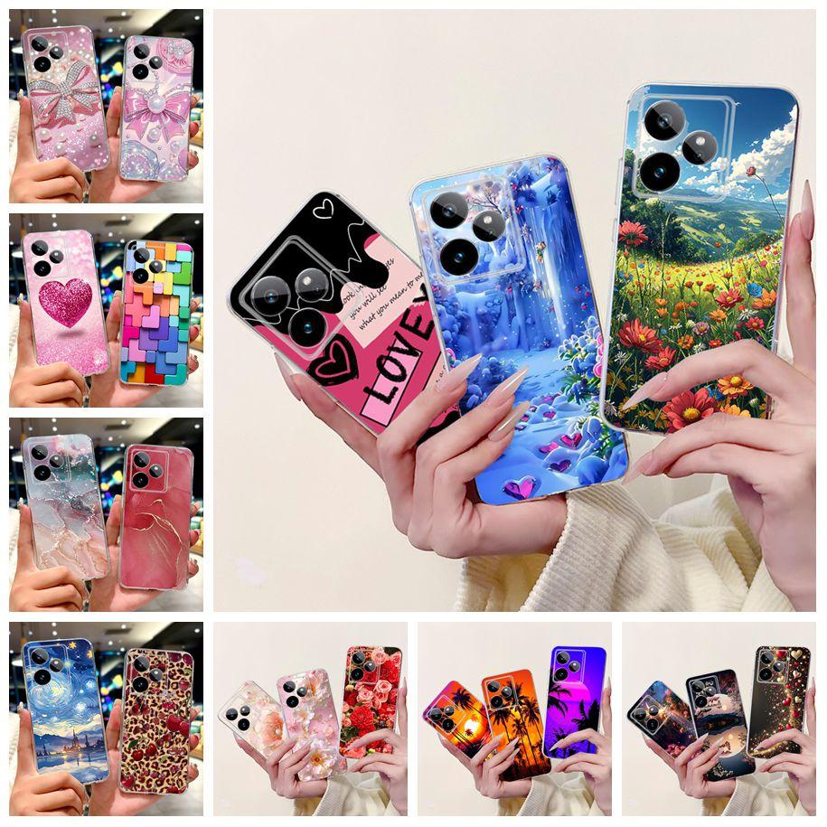 For Realme GT7 2025 Case RMX6688 Cover New Fashion Flower Marble Soft Silicone Phone Cases For Realme GT 7 Pro 7T Realme7 Fundas
