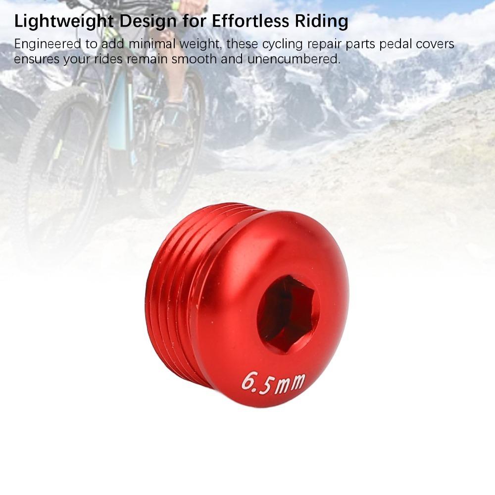 2PCS Aluminum Alloy Cycle Pedal Dust Cap 6.5mm Cycle Pedal Locking Screw  Bike Repair