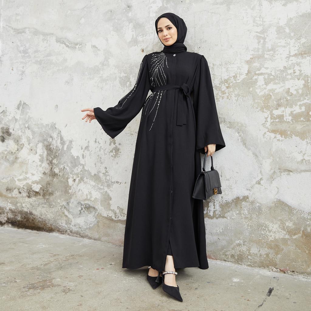 Viona Stone Abaya Damen Spezielle Oberbekleidung Abaya Topcoat Langes Kleid