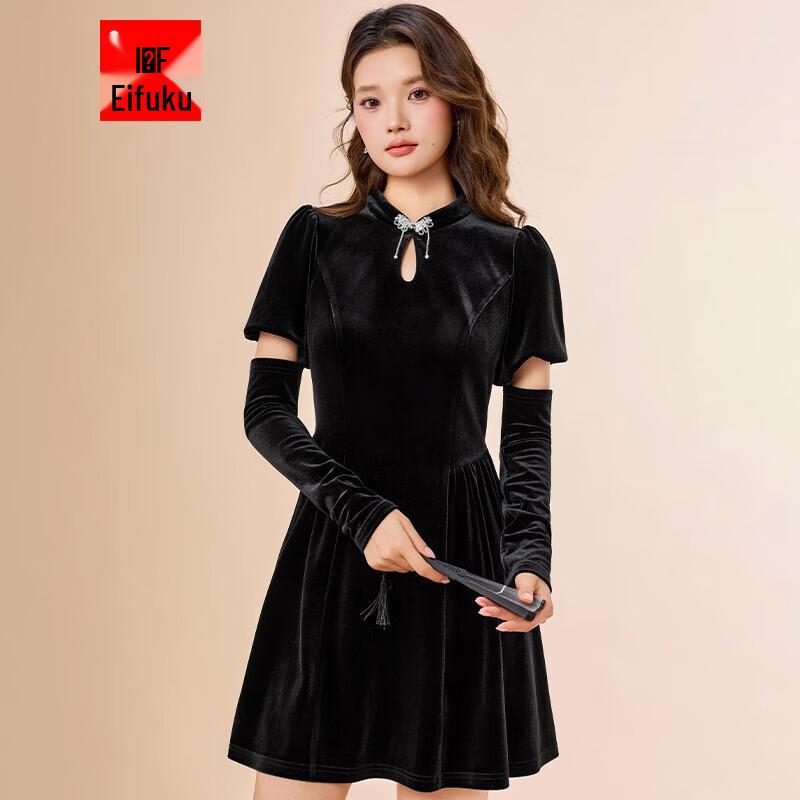 

IEF 2025 Autumn/Winter Velvet A-Line Dress L