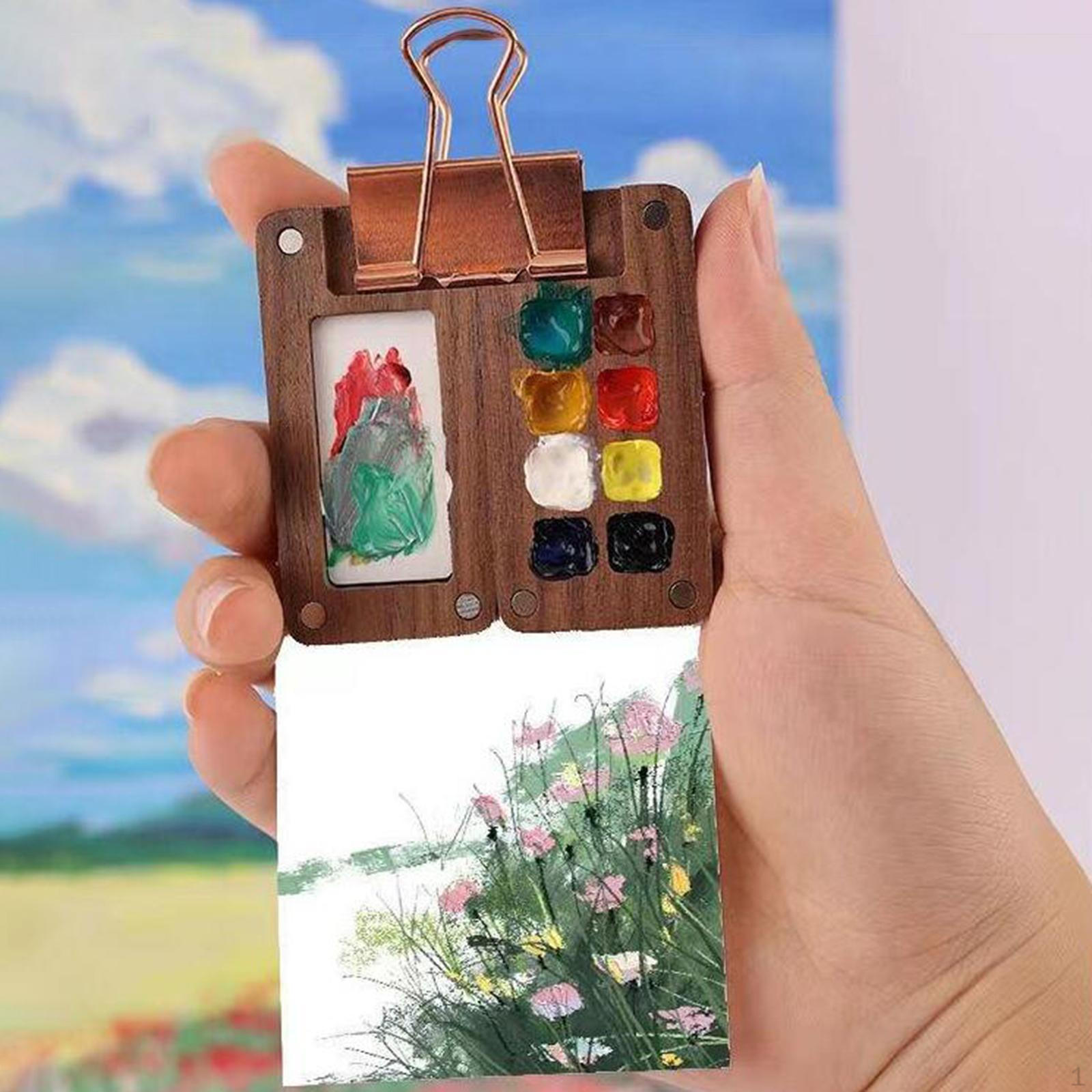 

Лоток для палитры красок, пустая деревянная акварель для принадлежностей для масляной живописи