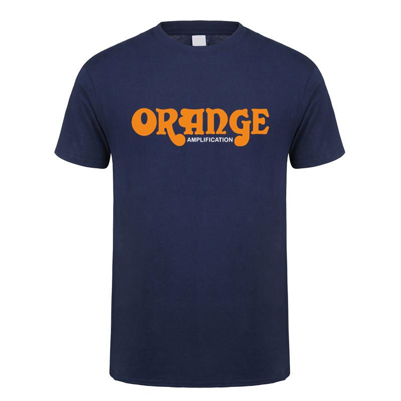 The British Guitar Amps Orange T Shirts Unisex Casual Short Sleeve Mans Cool Cotton Orange AMP Tshirt