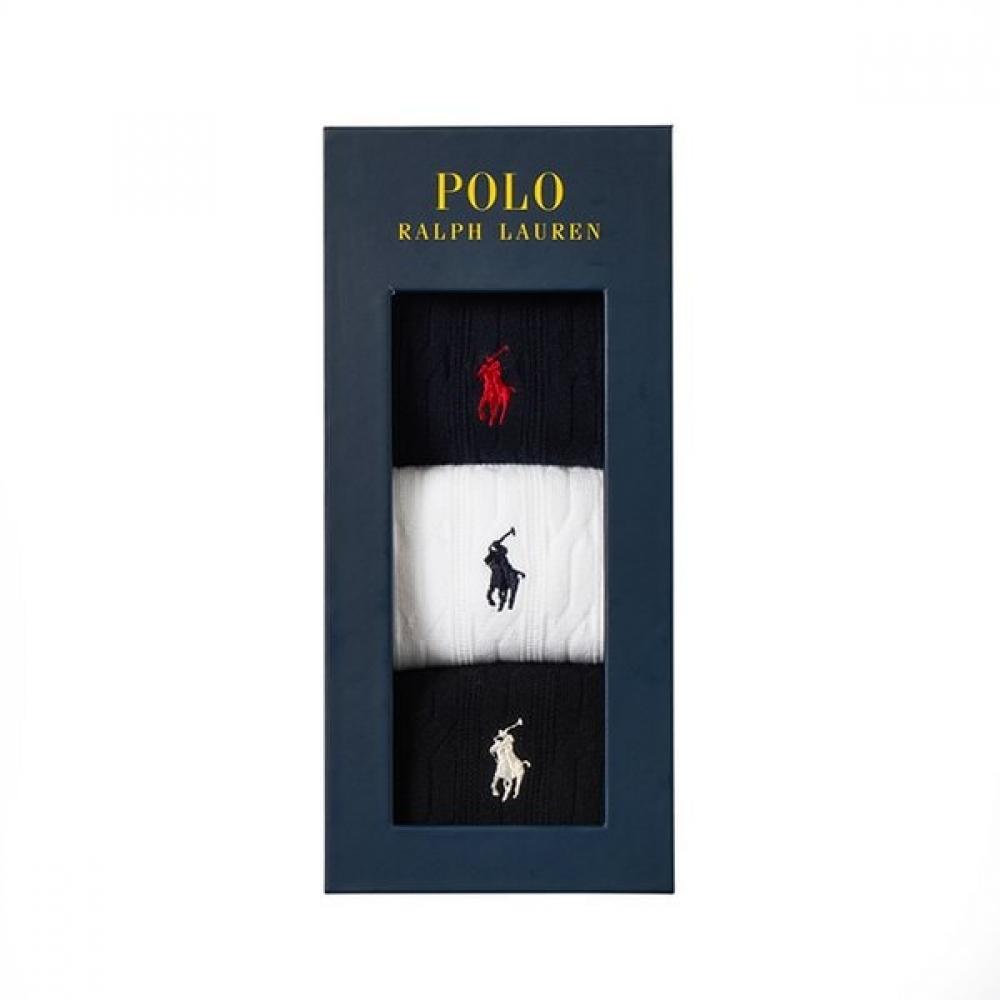 Polo Ralph Lauren Women S 3 Pack Cotton Blend Crew SockS wapohoS03420267999 ONE