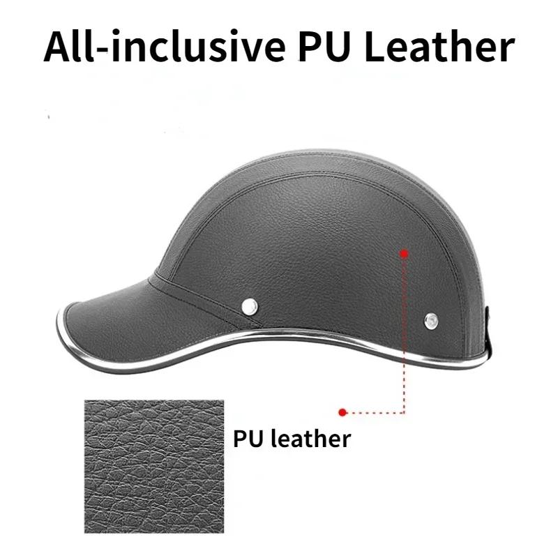 Motorcycle Helmet Half Baseball Cap Half Face Helmet Anti-UV Safety Hard Hat Helmet Motorcycle for Mens Motorcycles