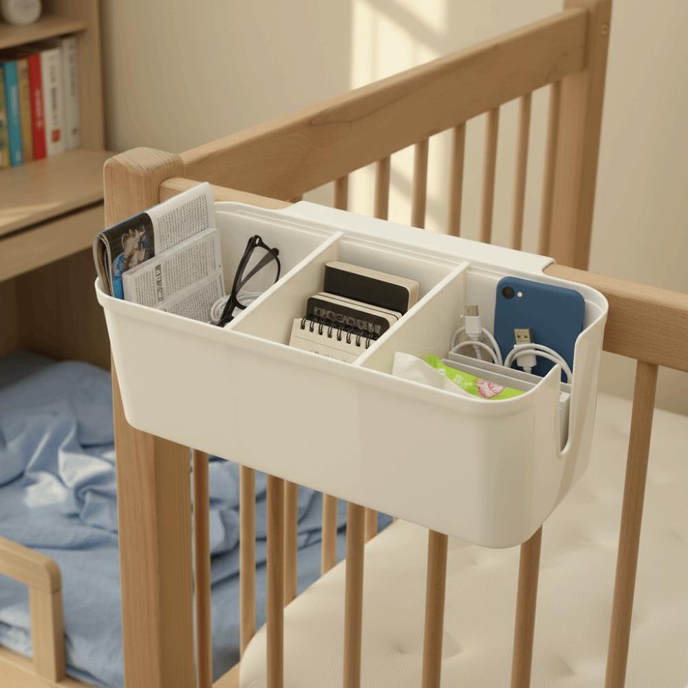 Large Capacity Bedside Storage Rack Partition Bed Hanging Bag Night Stand Shelves  Home