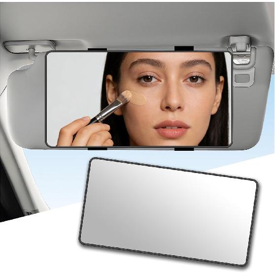 

HD Large Car Mirror Vanity with Straps,Multifunctional CCar Makeup Mirror for Cars Sun Visor,Essential Interior Car Accessories CCar Visor Mirrors чёрный
