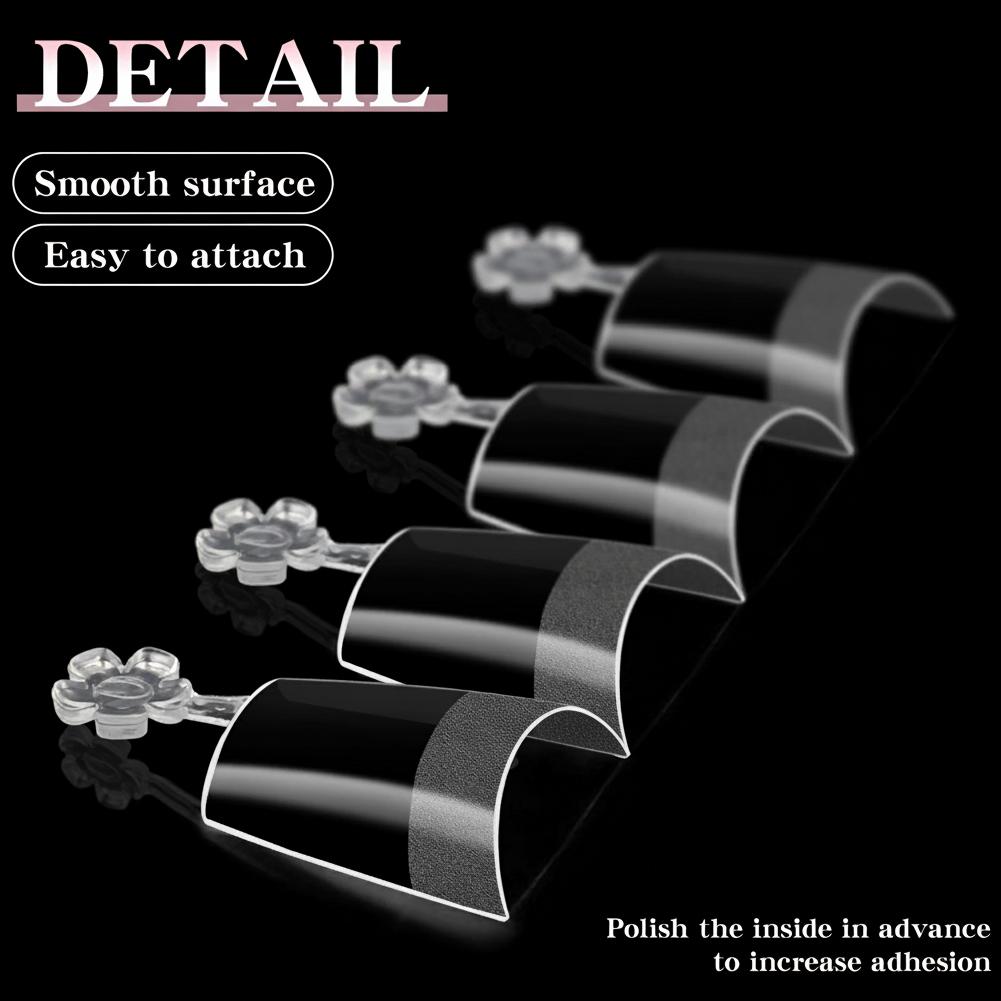 120pcs Half Cover Almond Fake Nails Half Matte Pre Buff Acrylic Nails Extra Short Almond Shape Gel Nail Nail Forms Salon