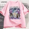 Alpha Male Unicorn Cat T-Shirt Men Ironic 90s Vintage Funny Rainbow Meme Tee Shirt Weird Cat T Shirt Casual Cotton Clothes